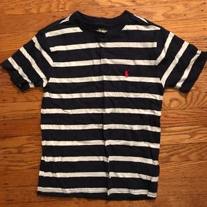 Boys Polo Ralph Lauren Striped Crew Neck Tee Sz S